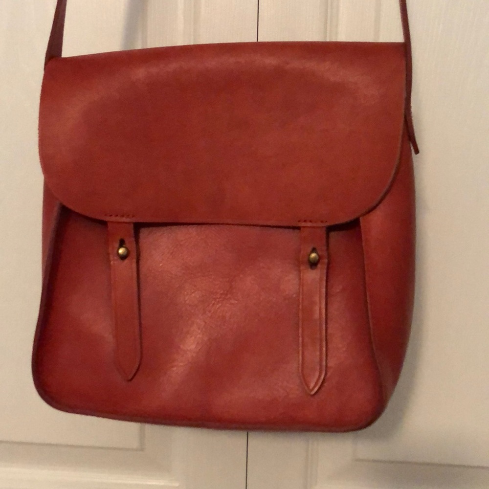 Madewell burnt orange leather purse